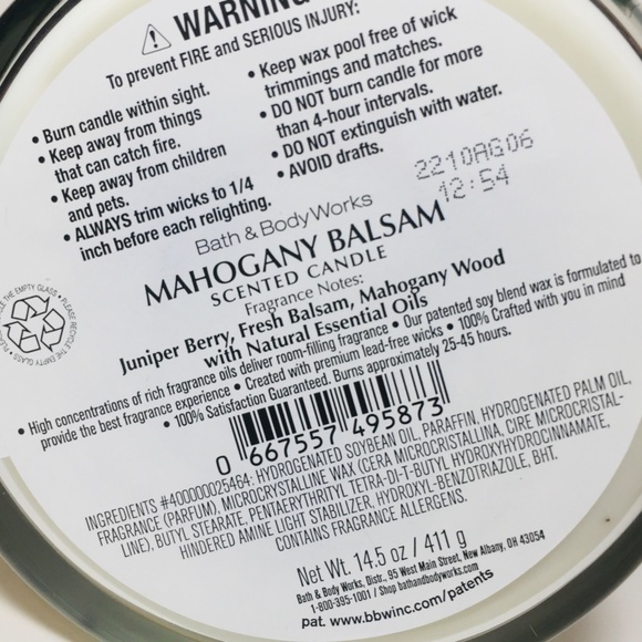 MAHOGANY BALSAM 3 Wick Candle - Picture 3 of 3